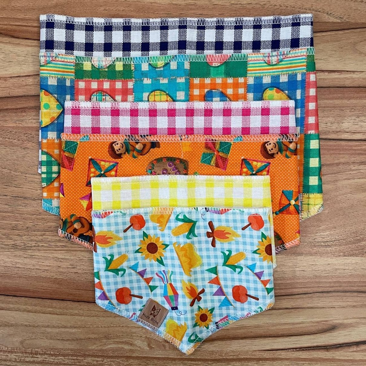 02 kit bandana festa junina 100 un tamanhos sortidos p 30 m 50 g 20