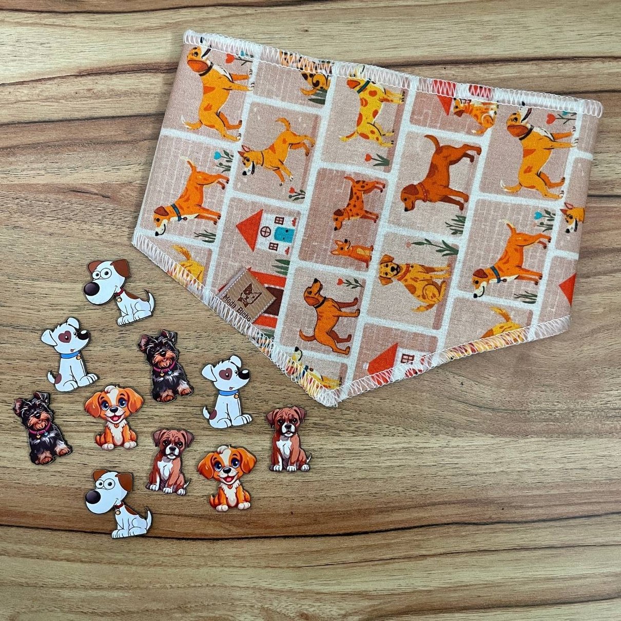 02 kit pet bandana e adesivo chope preta 20 un p m ou g