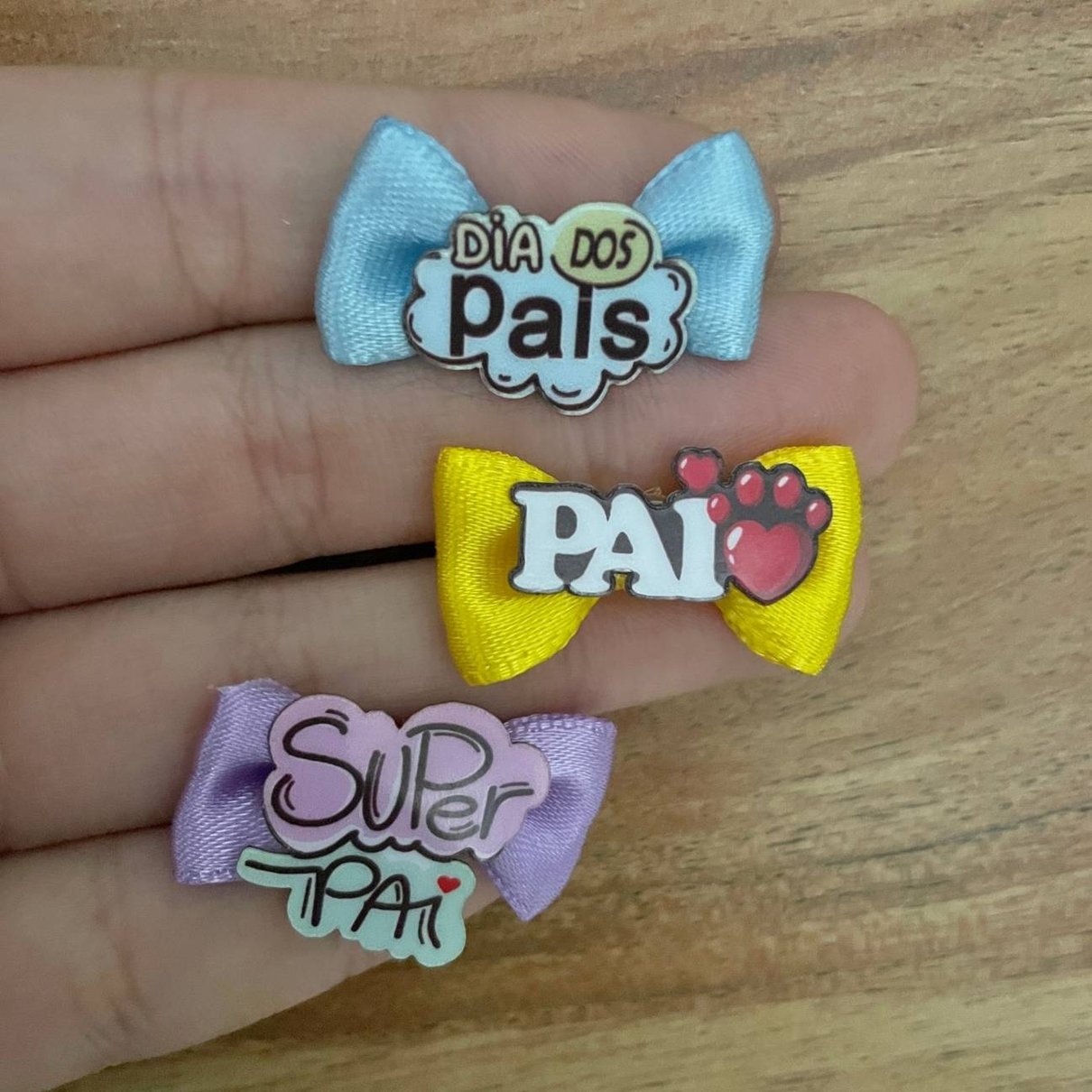 03 lacinho borboleta pp acrilico dia dos pais 10 un sortidas