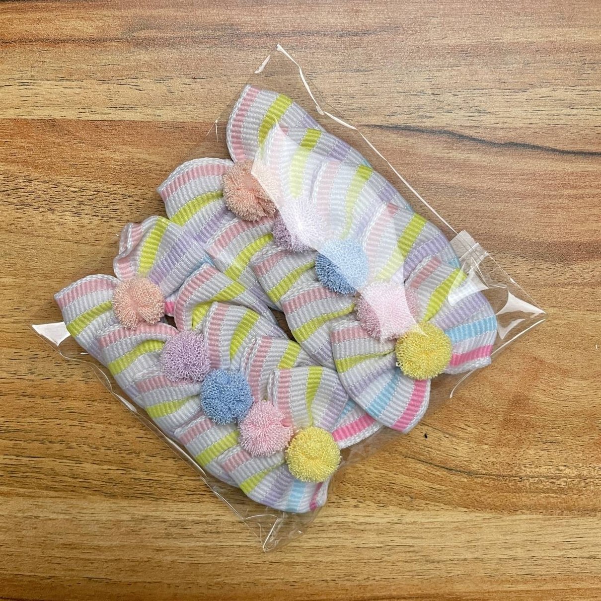01 adesivo laco m listras candy pompom 10 un sortidas