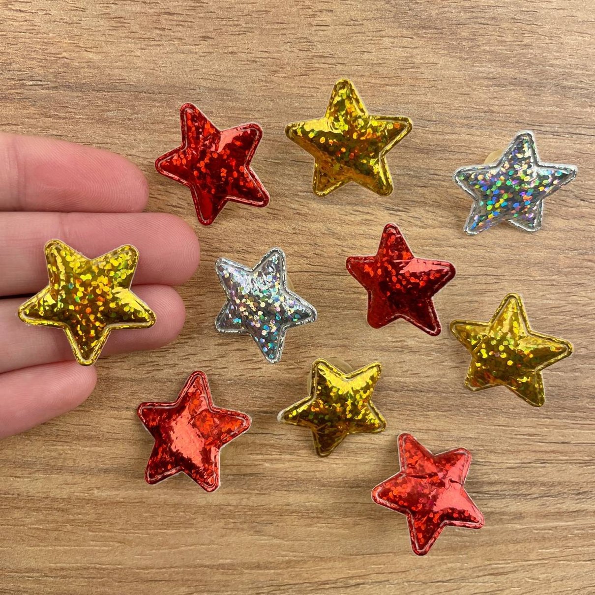 02 lacinho acolchoado p estrela natal mix 10 un