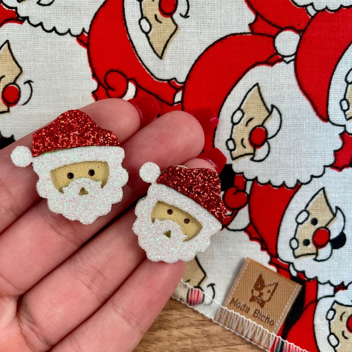 03 kit pet bandana e adesivo eva natal papai noel 20 un p m ou g g