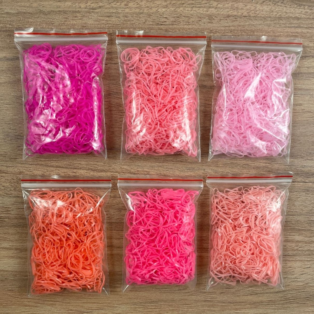 01 elastico fino de silicone tons rosa 600 un