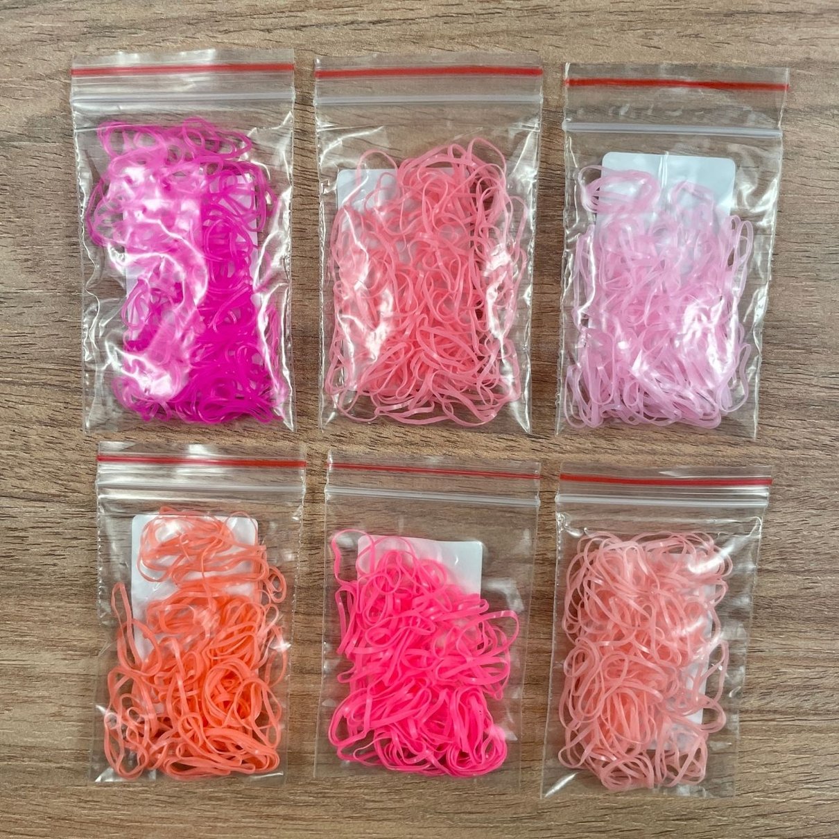 02 elastico fino de silicone tons rosa 600 un