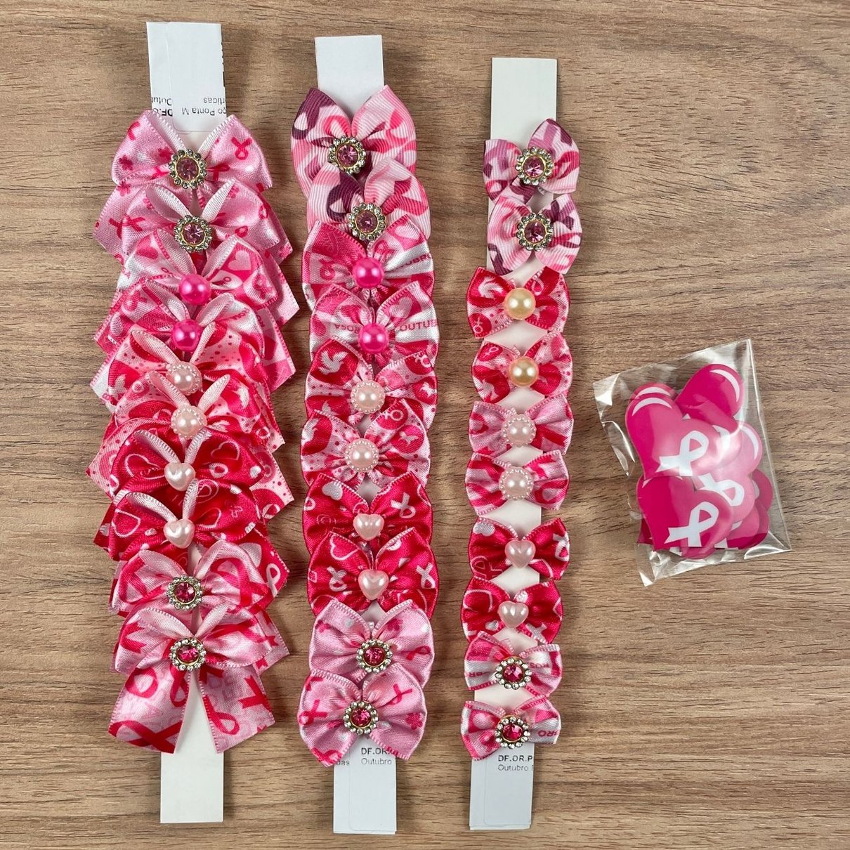 01 kit pet lacos outubro rosa 40 un sortidas