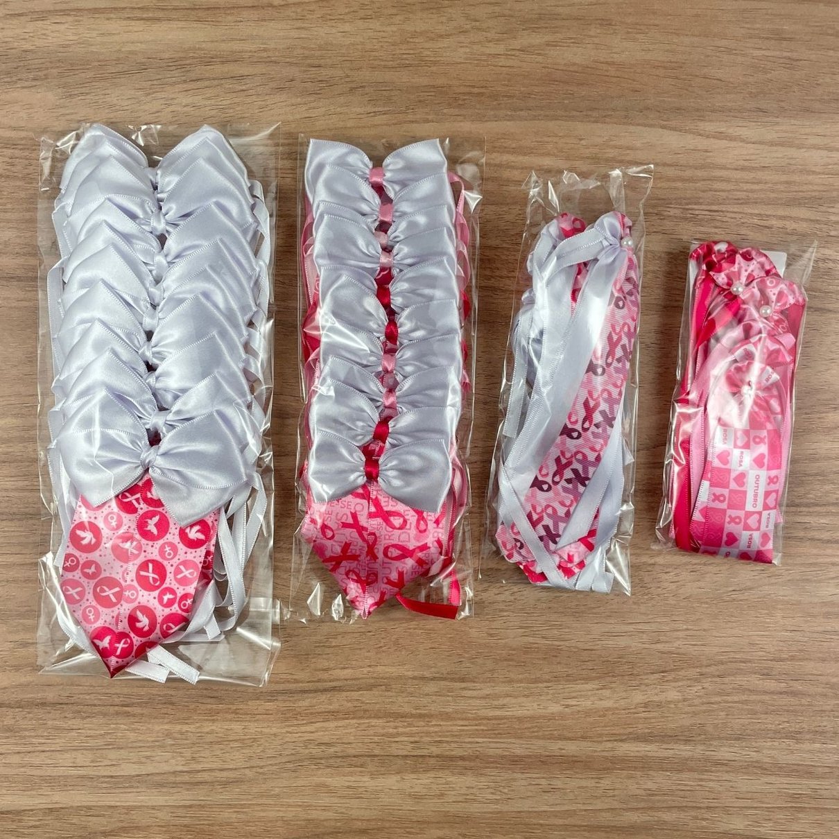 01 kit pet gravatas outubro rosa 40 un sortidas